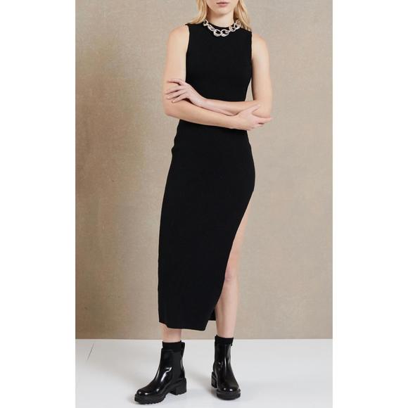 NEW BEC + BRIDGE anouk knit midi dress in black - Picture 1 of 2